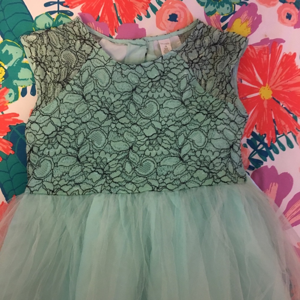 Girls Sz 12 Light Blue Occasion Dress Tulle